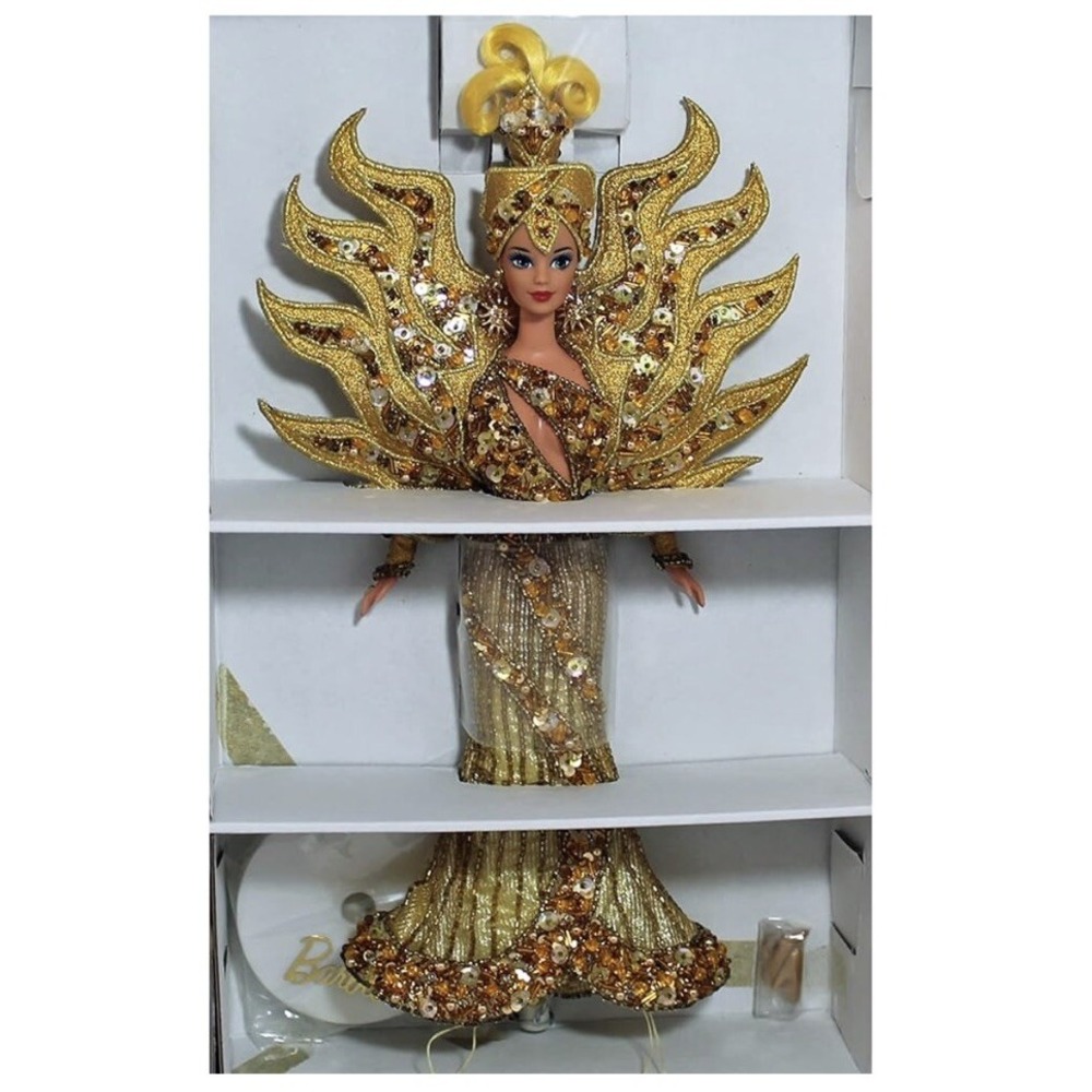 Vtg MATTEL BOB MACKIE GODDESS OF THE SUN BARBIE DOLL TIMELESS CREATIONS 1995 NOB